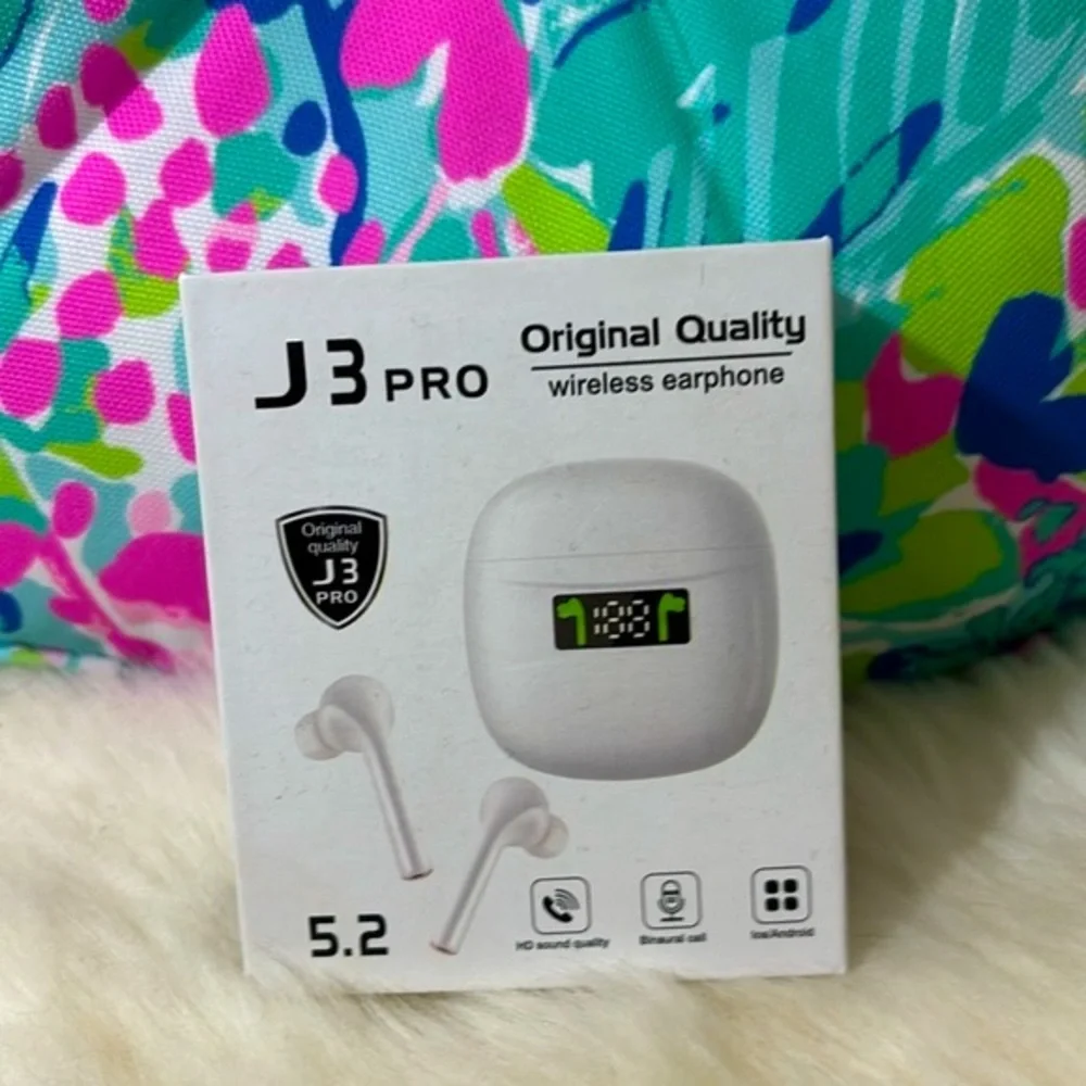 J3 Pro earbuds charger free* with purchase 🎁